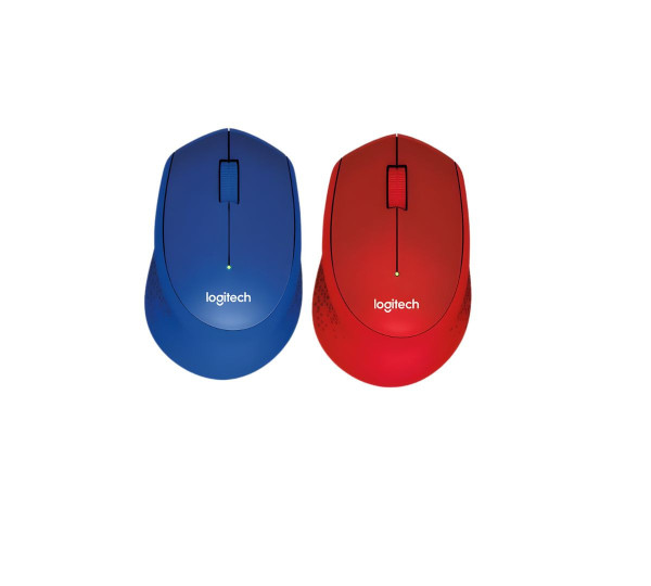 Chuột không dây Logitech M331 (USB/màu đỏ/ xanh ) 