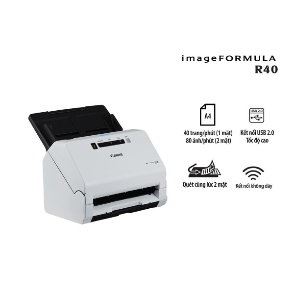 Máy Scan Canon DR-R40 (A4/A5/ Đảo mặt/ ADF/ USB)