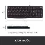Bàn phím Logitech K120 (USB/Đen)